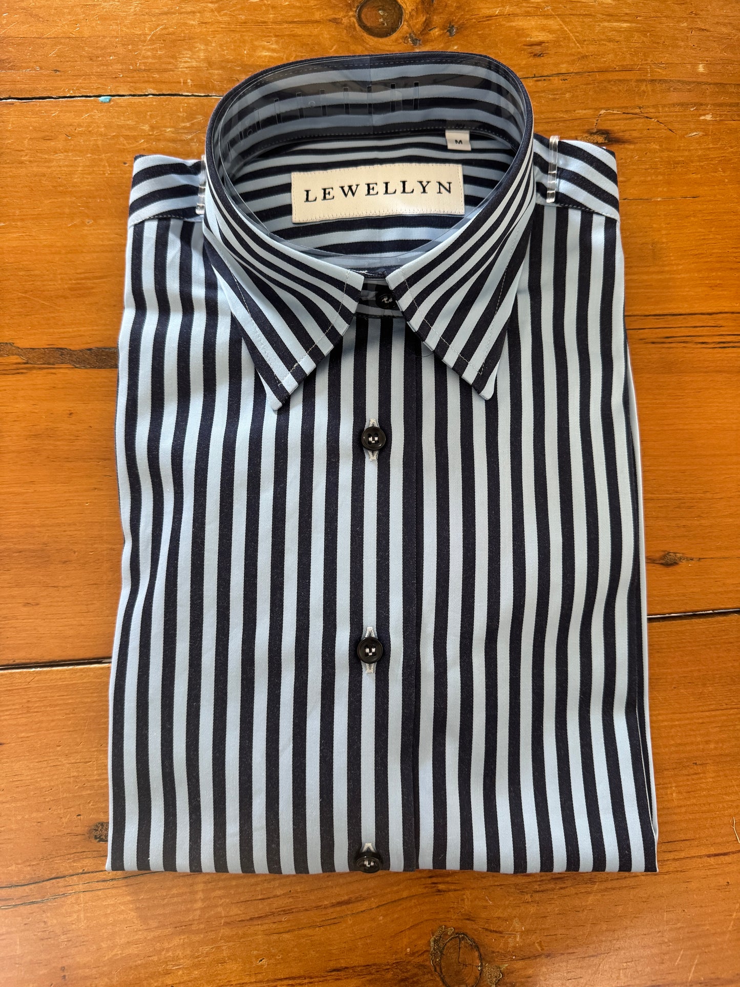 The Jackie Button Down in Blue & Navy Stripe