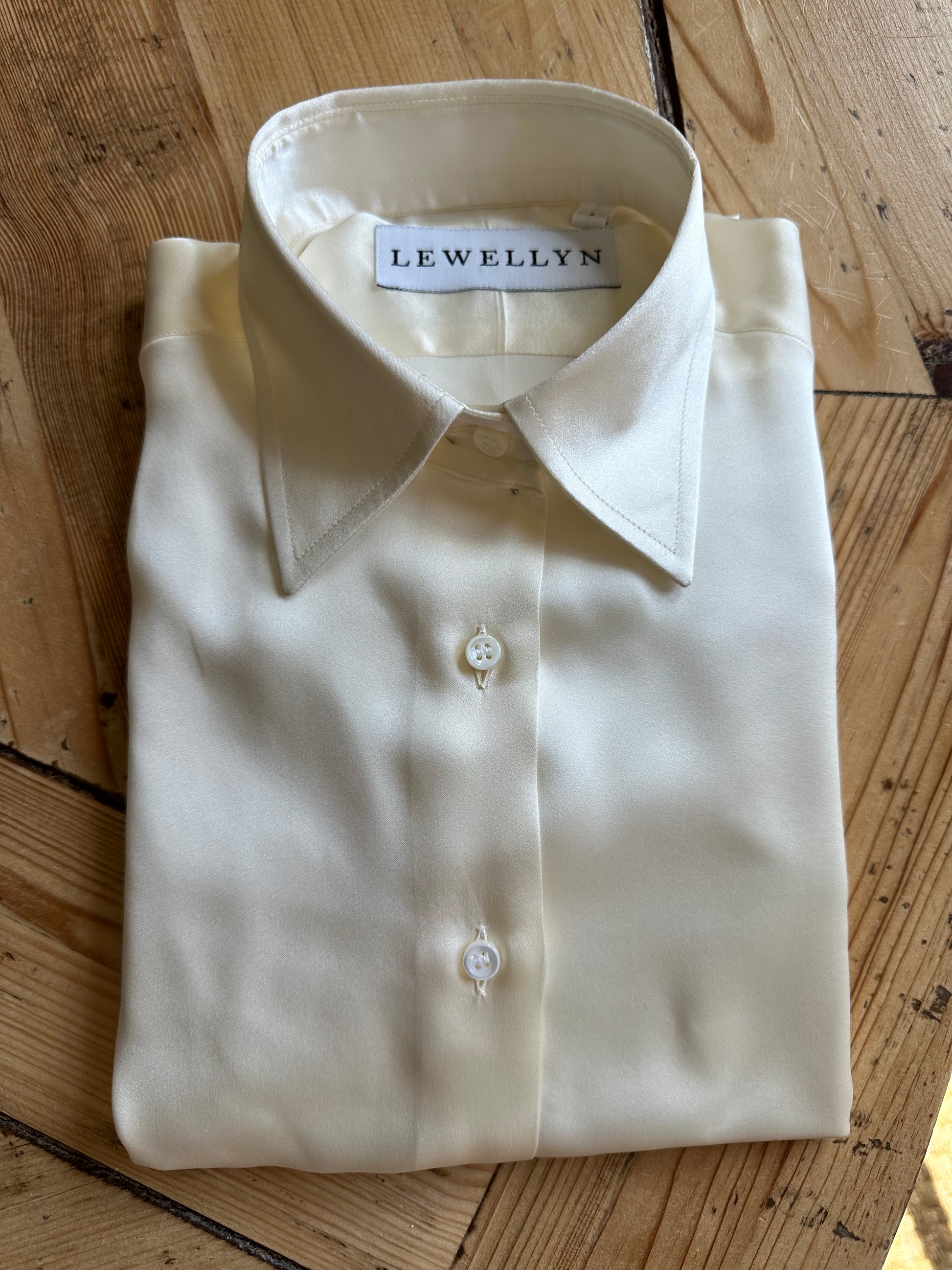 The Carolyn Ivory Silk Shirt Lewellyn The Carolyn Ivory Silk Shirt Lewellyn