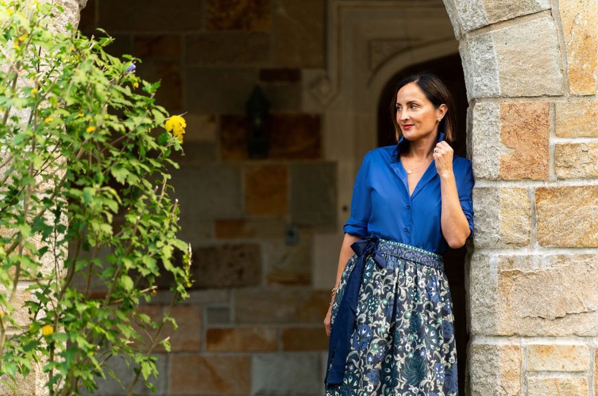 The Jackie Button Down in Royal Blue