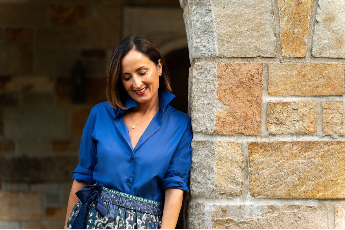 The Jackie Button Down in Royal Blue