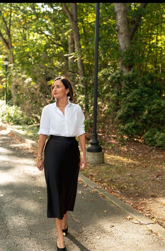 The Jackie Button Down in White