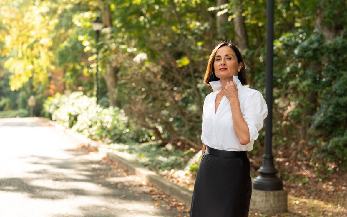 The Jackie Button Down in White