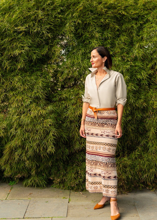 The Jackie Button Down in Khaki
