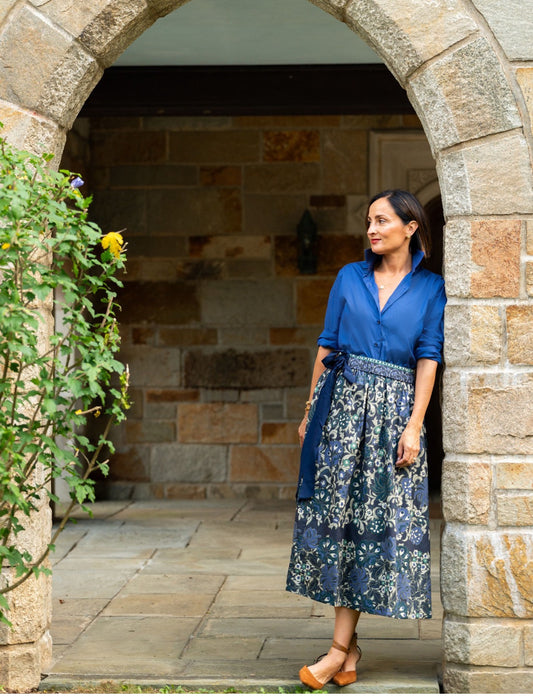 The Jackie Button Down in Royal Blue