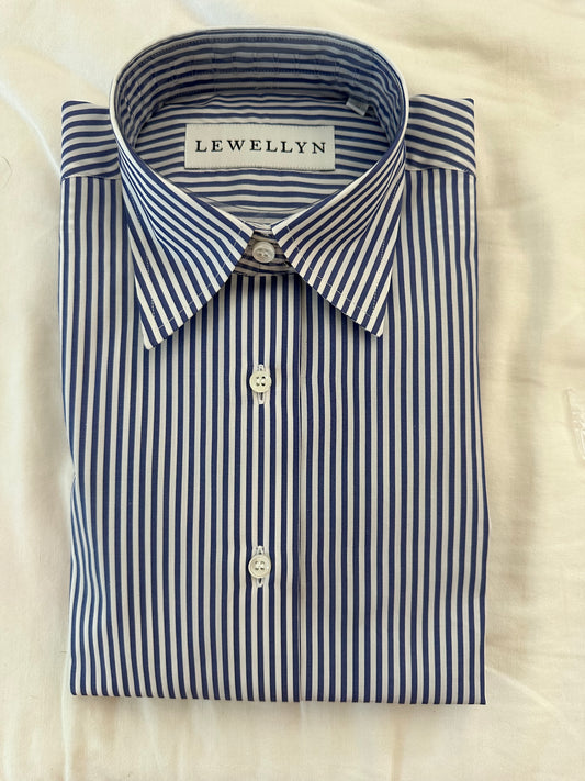 The Jackie Button Down in Blue Stripe