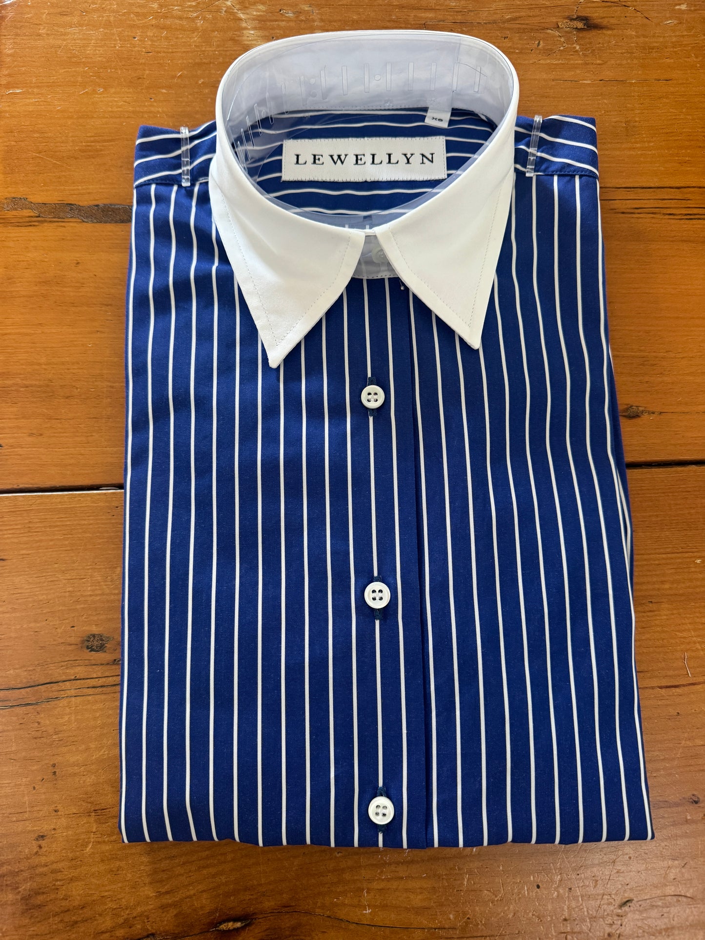 The Jackie Button Down in Blue Stripe