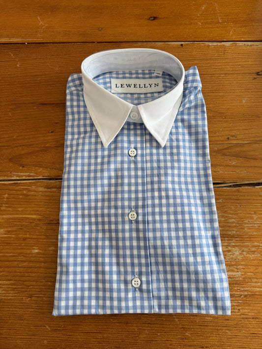 The Jackie Button Down in Blue Gingham